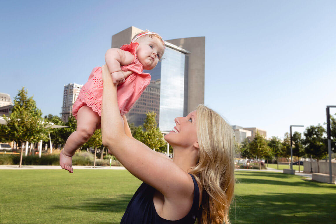 Jennifer Ackerman, breast cancer survivor, and her 6 month old daughter