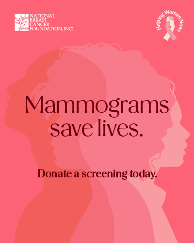 Breast Cancer Awareness 2026 graphic mammograms save lives