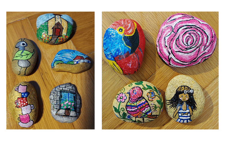 Karla's painted rocks