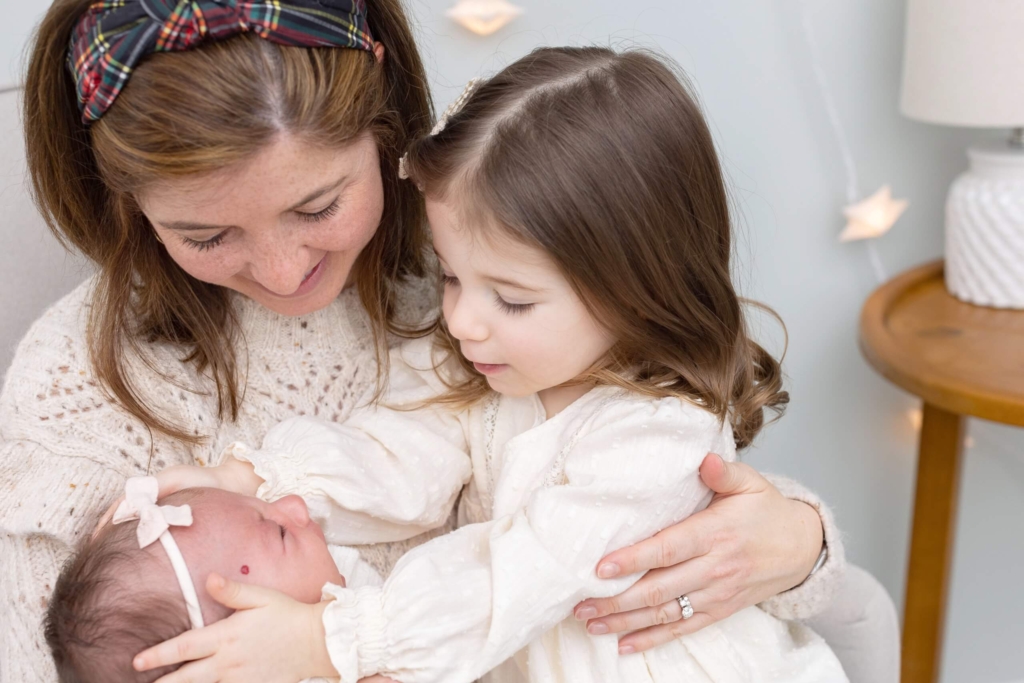 Sarah with her two daughters