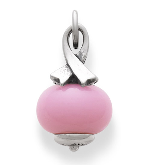 James Avery Awareness Ribbon Finial with Pink Charm